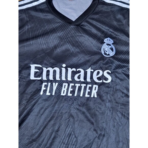Real Madrid Soccer Jersey Black Unbranded Large Spain Football @j2 - Picture 2 of 6